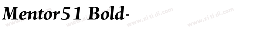 Mentor51 Bold字体转换